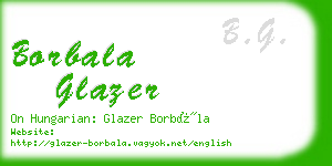 borbala glazer business card
